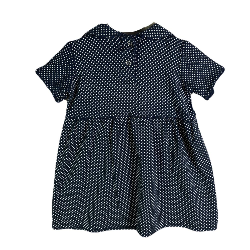 TWO FEET AHEAD Michigan Wolverines Toddler Girls Navy Polka Dot Dress 3T - Picture 4 of 9